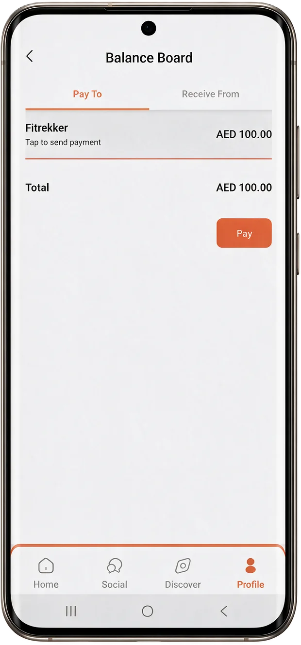 The Balance Board, showing who owes whom after a private event